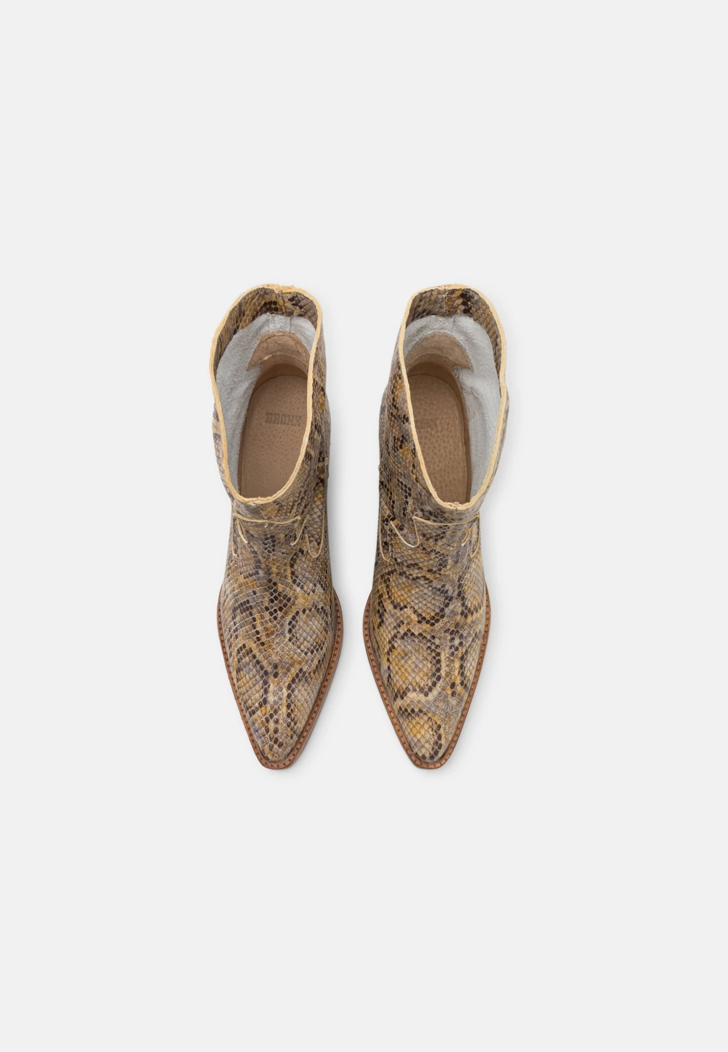 Bronx Jukeson - Cowboy-/Bikerlaarsjes - Oatmilk/Yellow/Black - Image 6