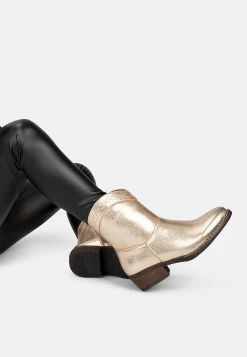 PS Poelman Bila Western - Cowboy-/Bikerlaarsjes - Gold