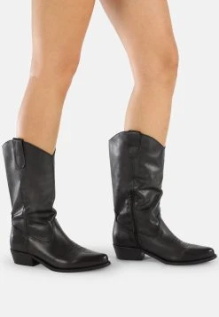 Felmini Wide Fit Cowboy-/Bikerlaarzen - Black