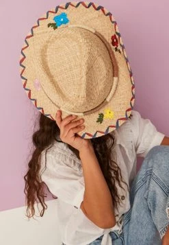 Next Cowboy Standard - Hoed - Natural Embroidered